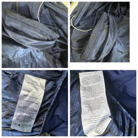 ASICS Floral Lightweight GPX Packable Hood Jacket Run Pocket Full Zip Stretch XS - Picture 7 of 16